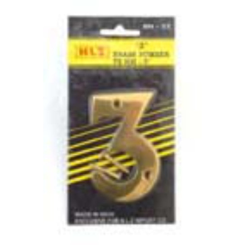75mm Brass Number "3"