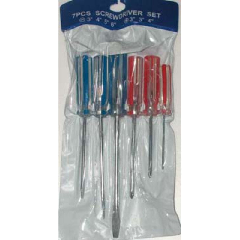 7pc Line Colour Screwdriver Set