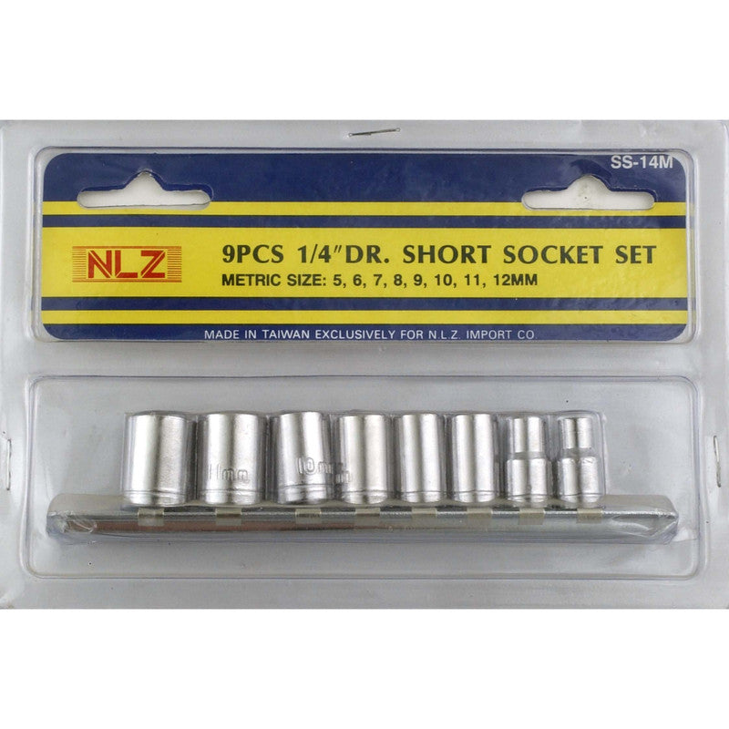 9pc 1/4" Drive Socket Set Metric