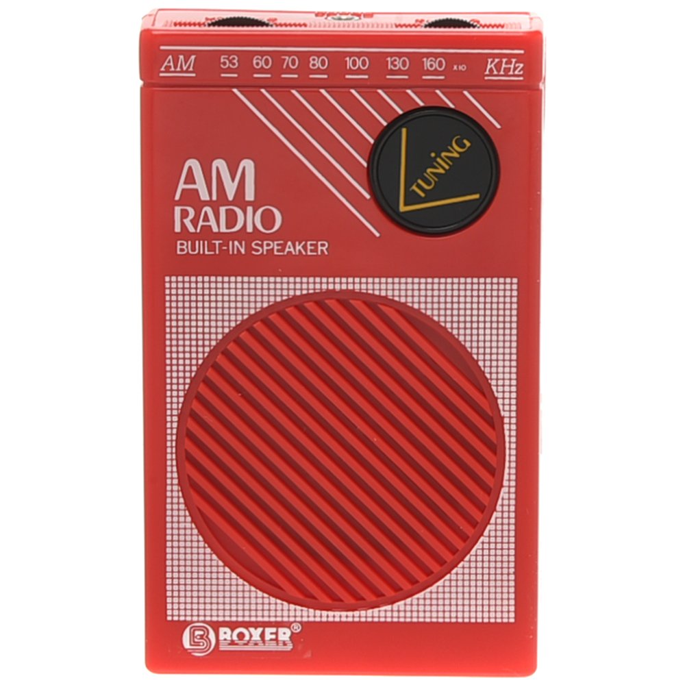 Am Radio with Earphone - Red