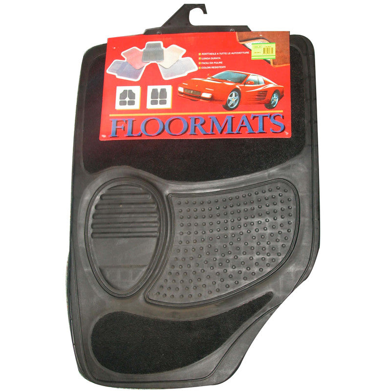 2pc Front Car Mats Carpet Black