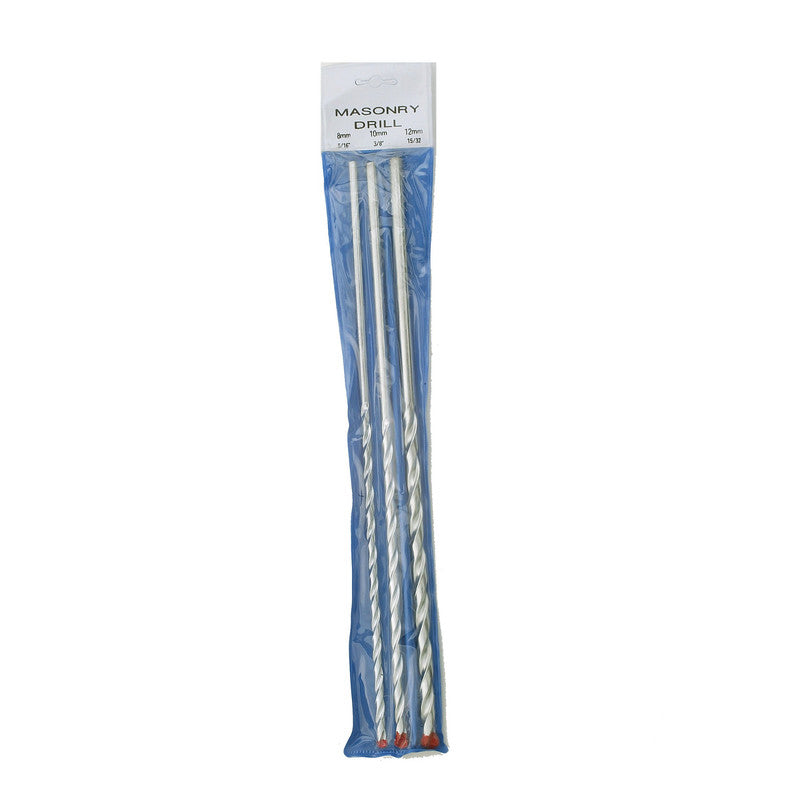 3pc Long Masonry Drill Bits