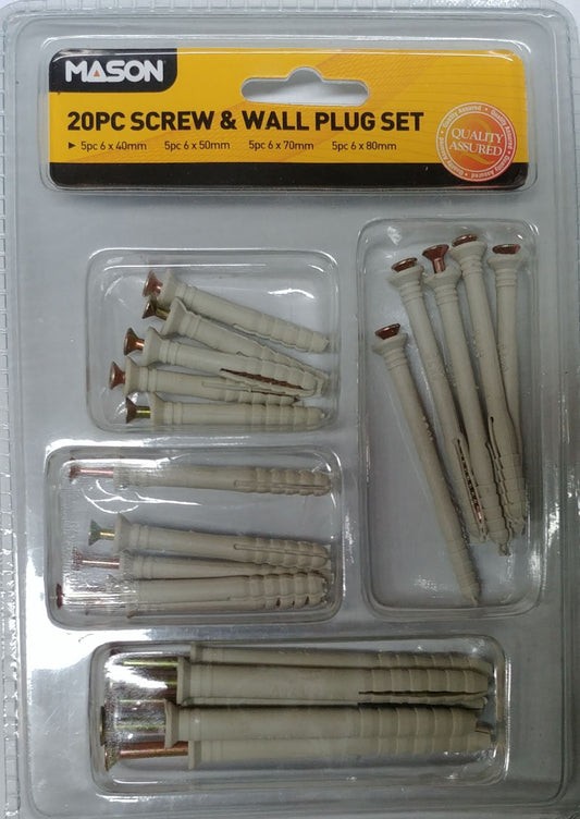 Wall Plugs & Screws - Assorted