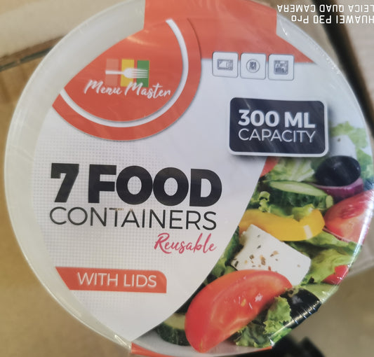 7pc 300ml Food Storage