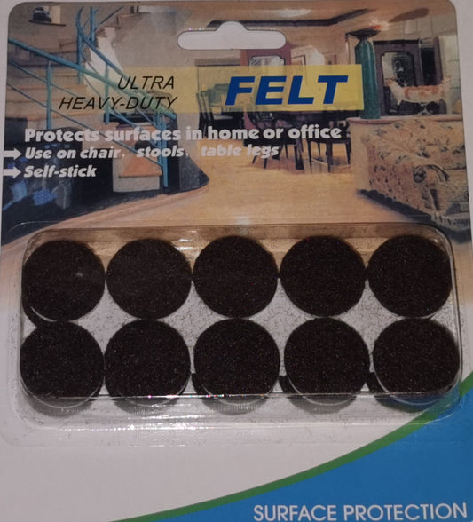 Felt Tape 20pc 19mm Round