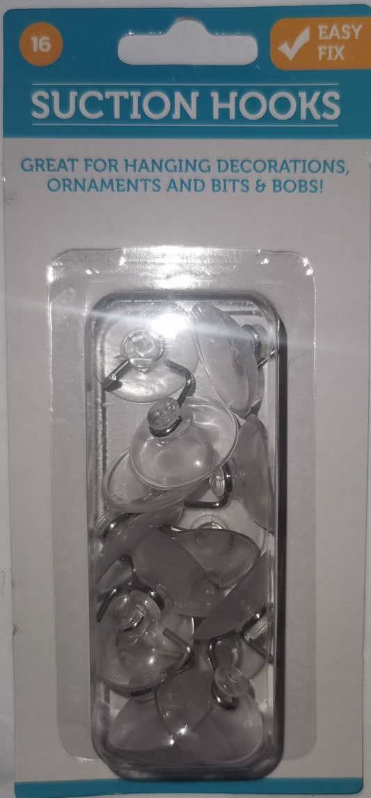 16pc Suction Hooks