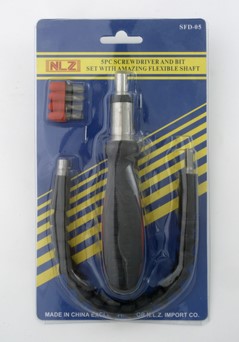 Screwdriver with Flex Extension & Bits