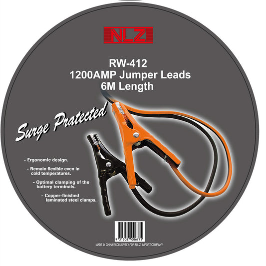 1200Amp Antisurge Booster Cables (Jumper Leads)