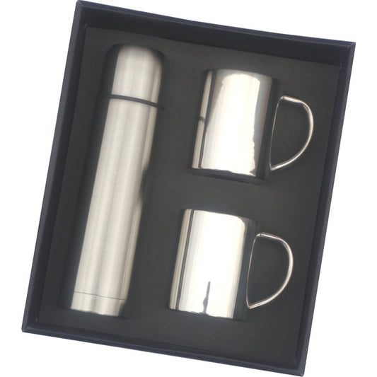 Flask & Mugs Gift Set