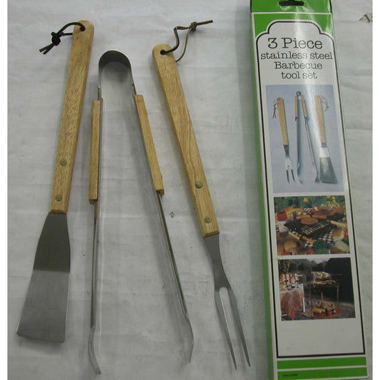 3pc Stainless Steel BBQ Tool Set