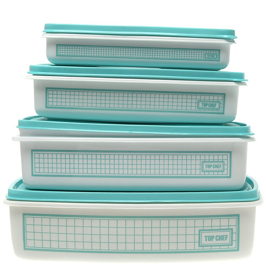 4pc Rectangular Containers - Opaque