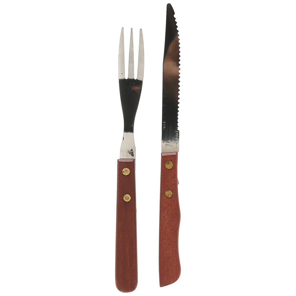 12pc Stainless Steel Steak Knife & Fork Set