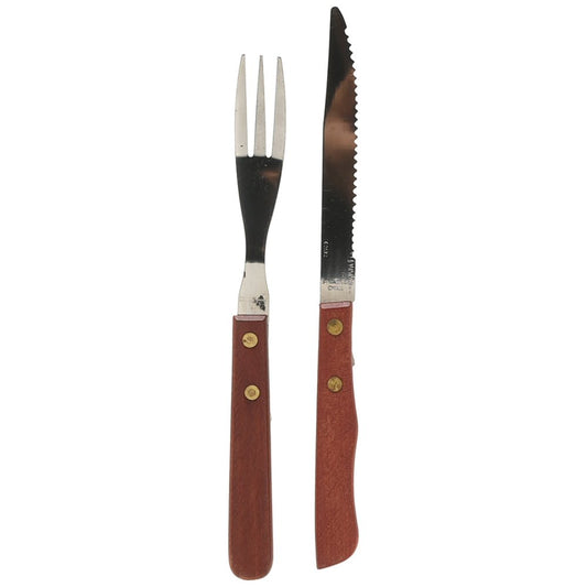 12pc Stainless Steel Steak Knife & Fork Set