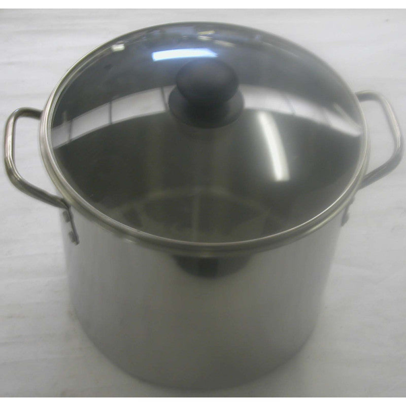 12Qt Stainless Steel Stockpot with Glass Lid