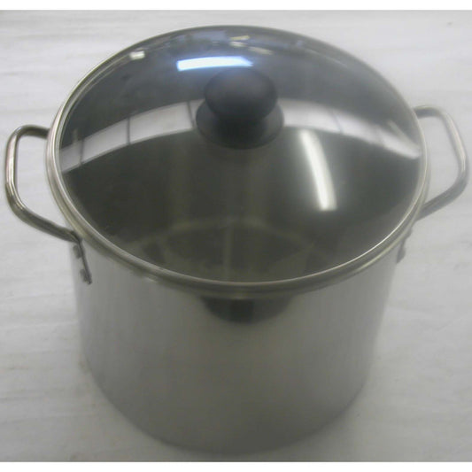 12Qt Stainless Steel Stockpot with Glass Lid