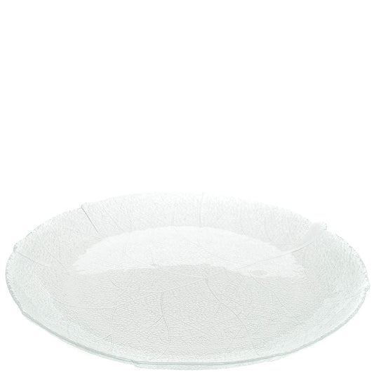 325mm Diameter Glass Leaf Platter