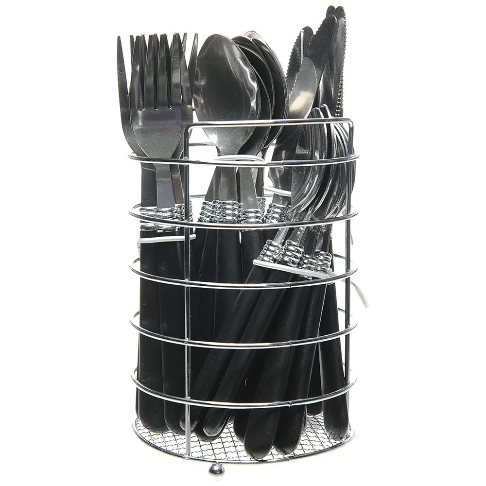 24pc Cutlery Set In Holder