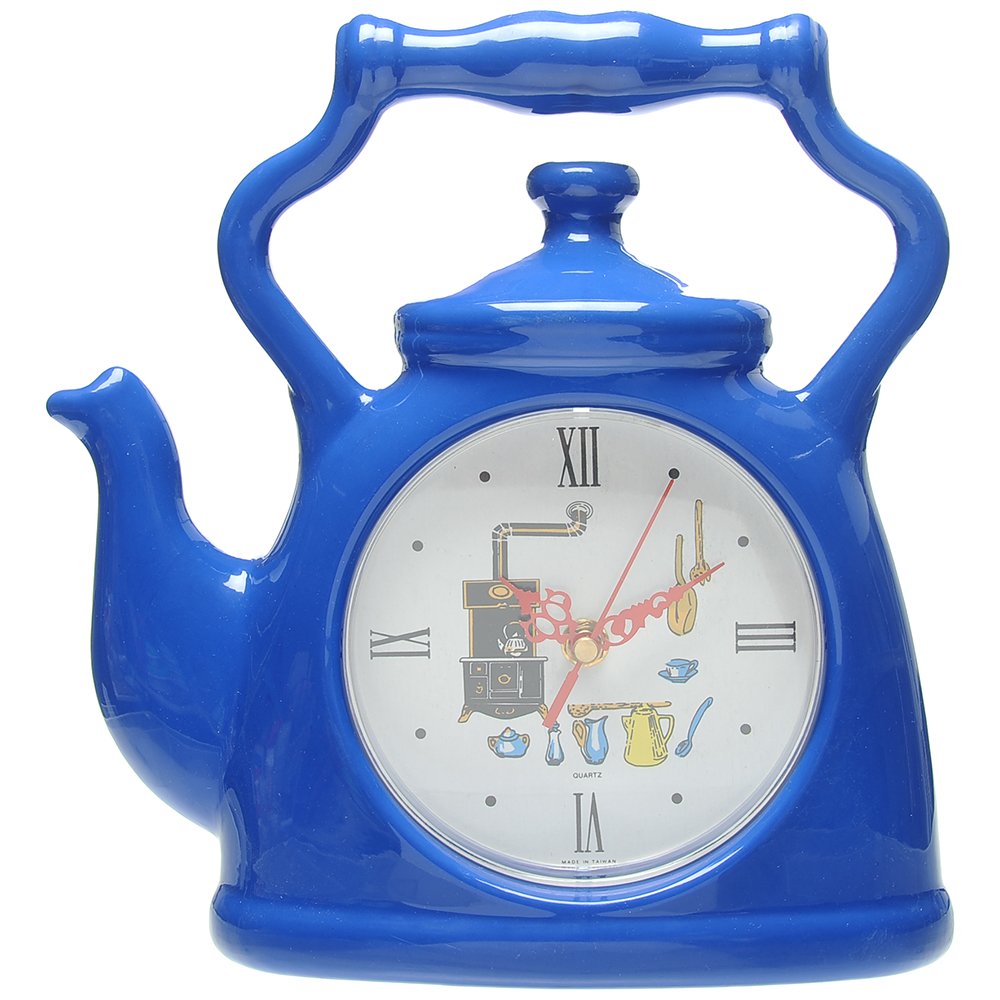 Kettle Shape Wall Clock - Blue