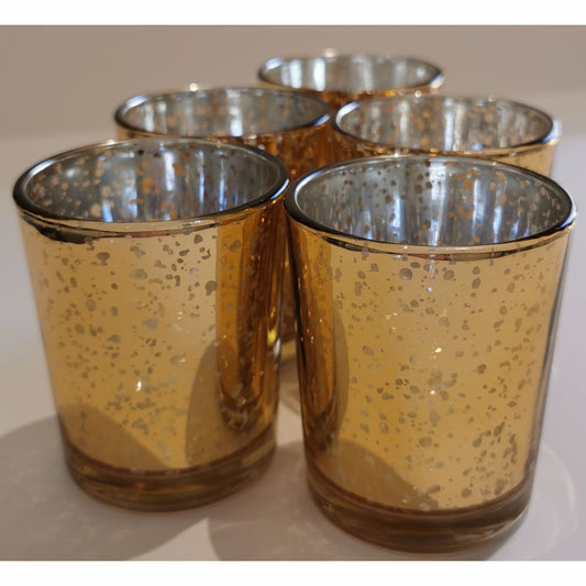 12pc Deluxe Candle Votives - Gold