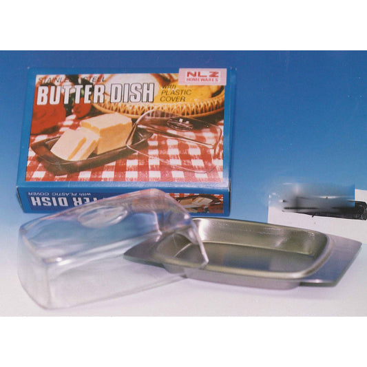 Stainless Steel Butter Dish Open
