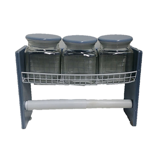 3pc Jars with Rack & Towel Holder