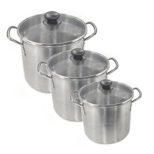 8,12&16Qt Stainless Steel Stockpot with Glass Lid
