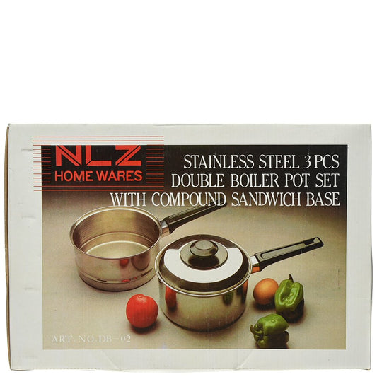 Stainless Steel Double Boiler with Al-Clad Base