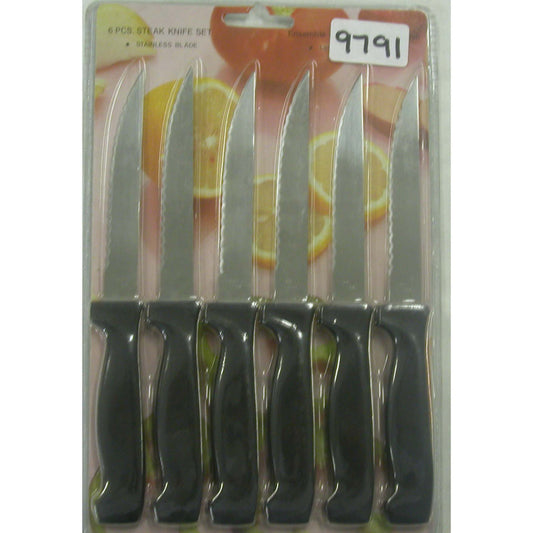 6pc Steak Knife No-Need Sharpen