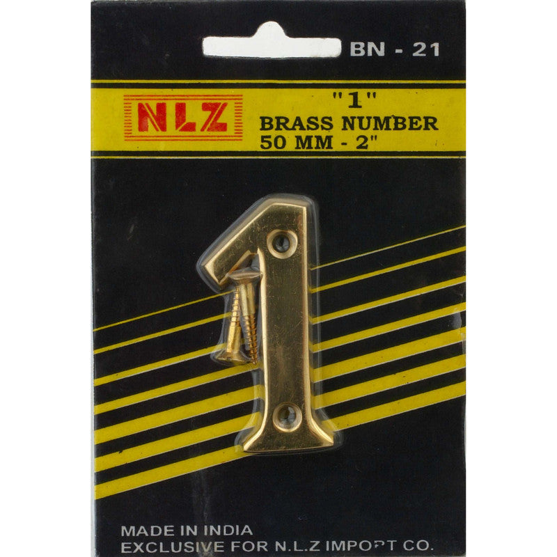 50mm Brass Number "1"