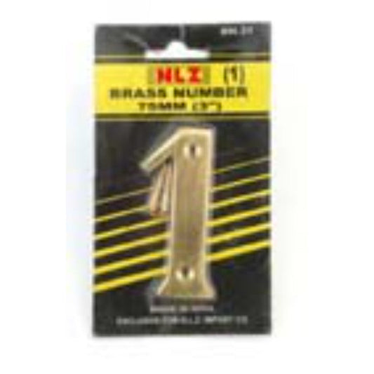 175mm Brass Number "1"