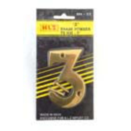 75mm Brass Number "3"
