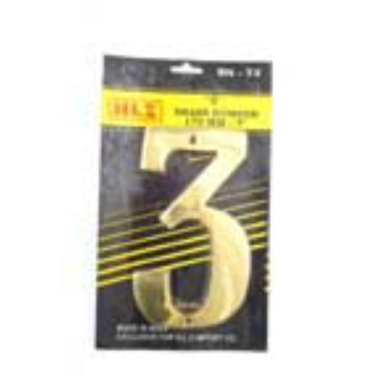 175mm Brass Number "3"