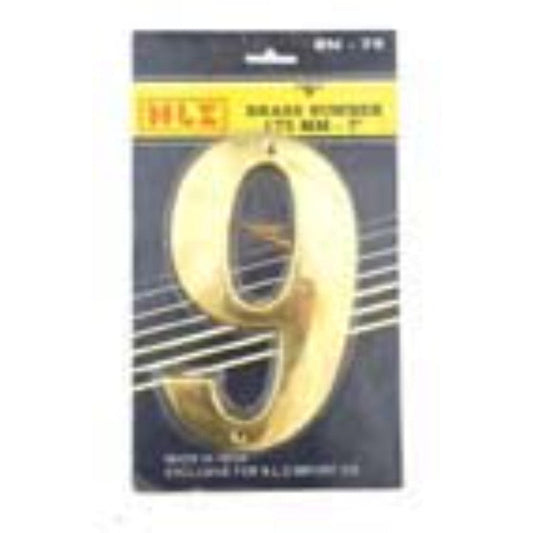 175mm Brass Number "9"