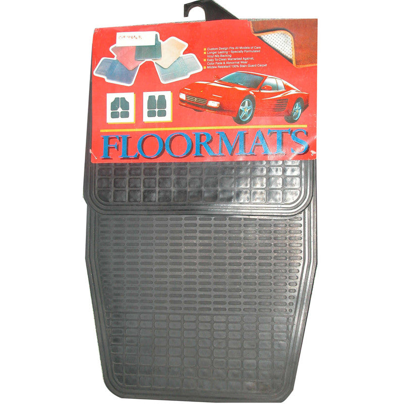 4pc Rubber Car Mats Grey