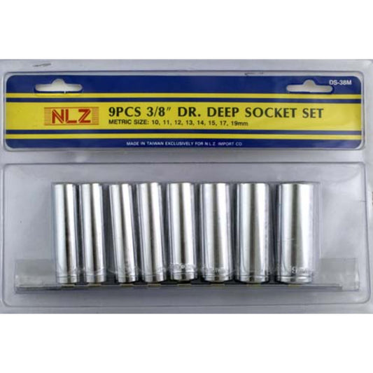 9pc 3/8" Drive Deep Sockets Metric