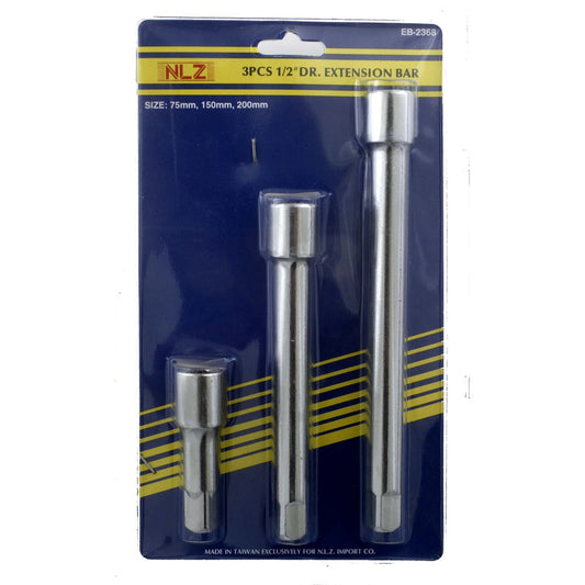1/2" Drive Extension Bar Set 3,6,8"