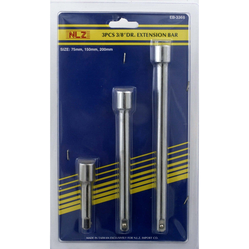 3/8" Drive Extension Bar Set 3,6,8"