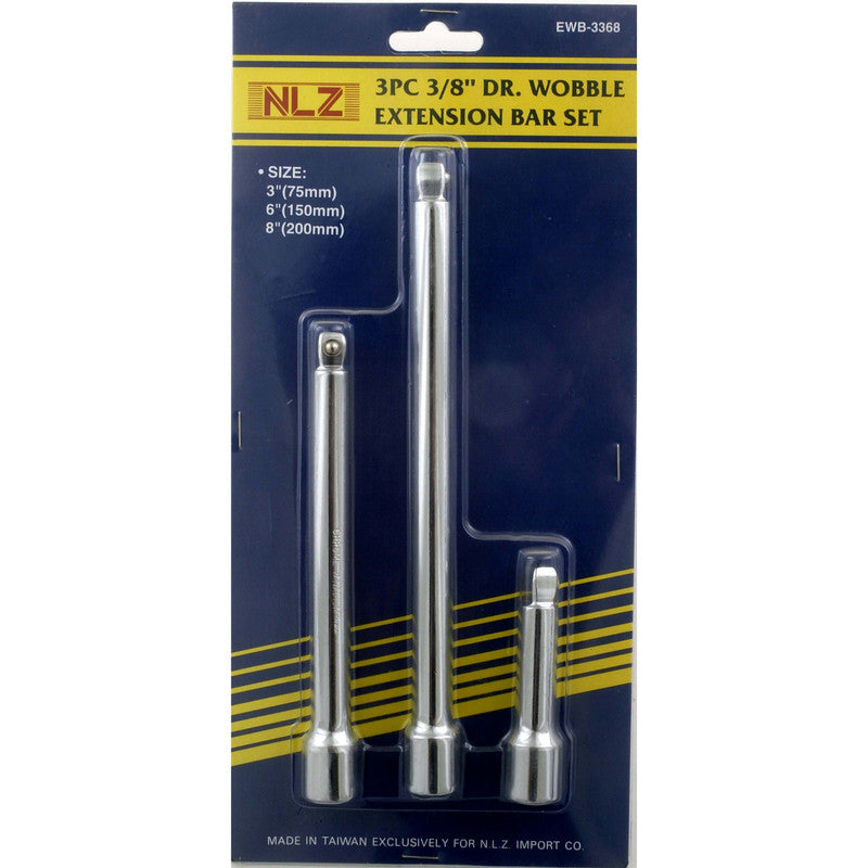 3pc 1/2" Wobble Extension Bars