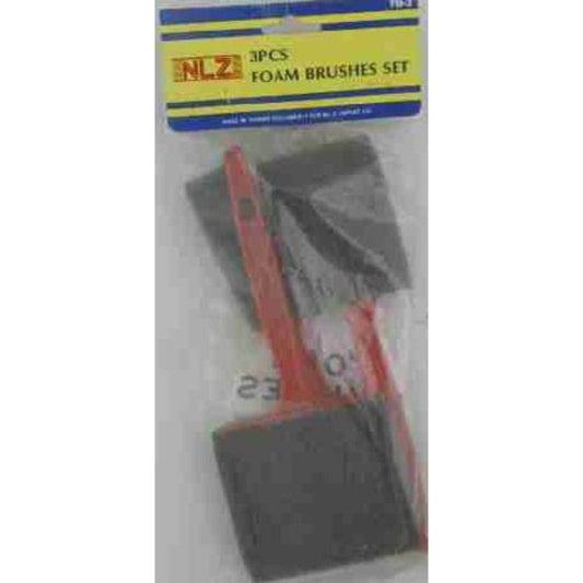 3pc Foam Brush Set