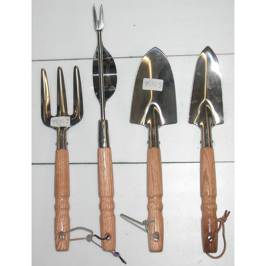 Stainless Steel Transplanter with Oak Handle