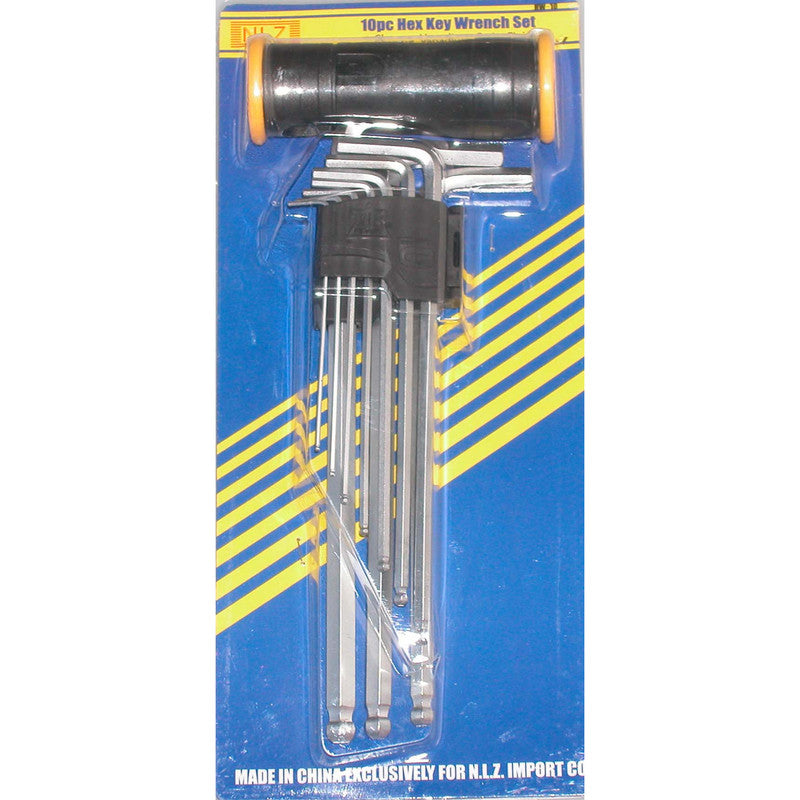10pc Hex Key Set with Handle