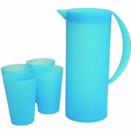 Frosted Jug Set - Blue
