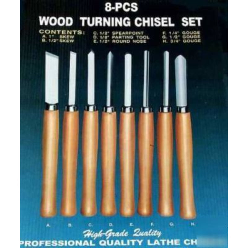 8pc Wood Lathe Chisels