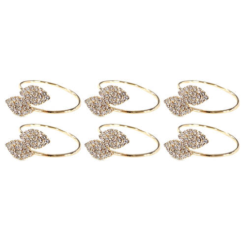 6pc Crystal Napkin Rings