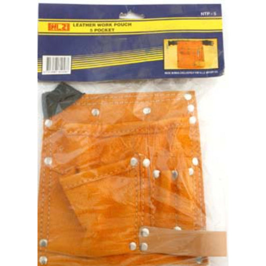 5 Pocket Leather Work Pouch