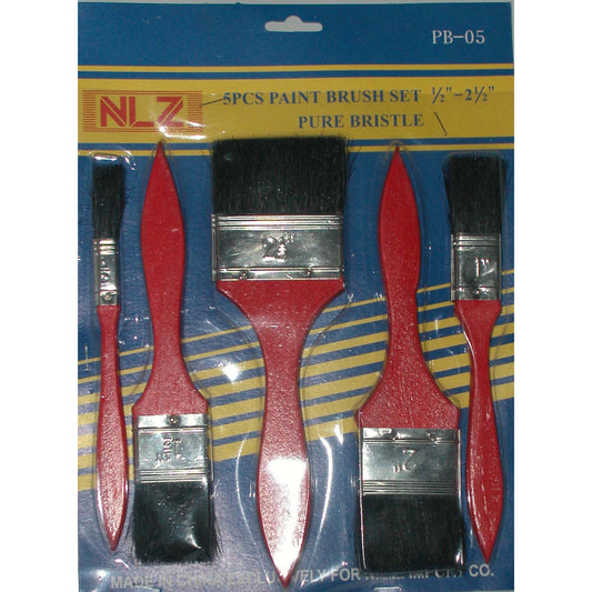 5pc Paint Brush Set - Genuine Hair