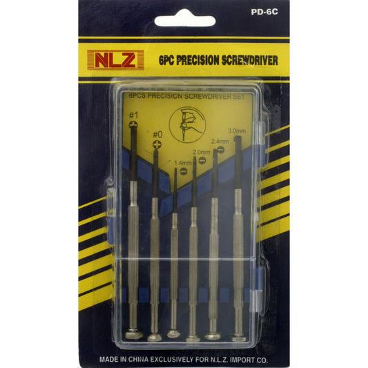 6pc Precision Screwdrivers Carded