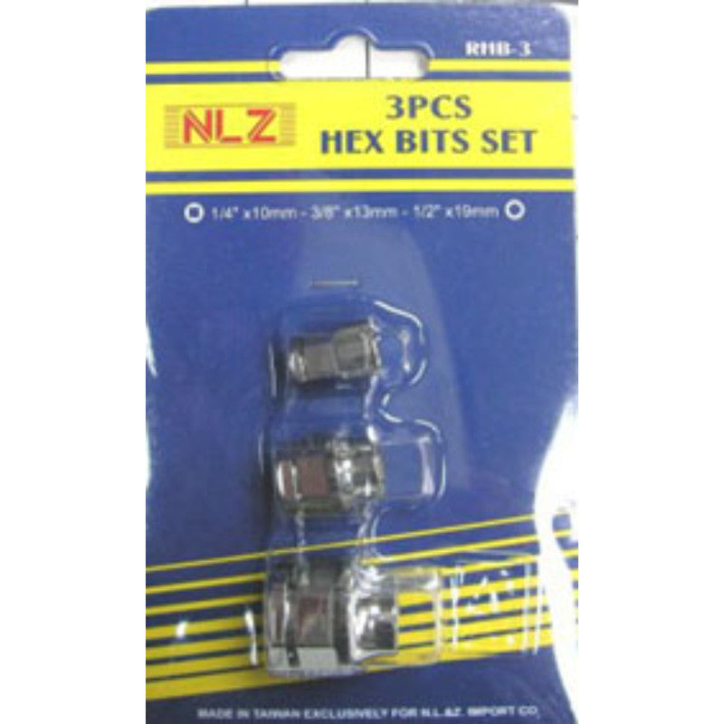 3pc Hex Bit Set