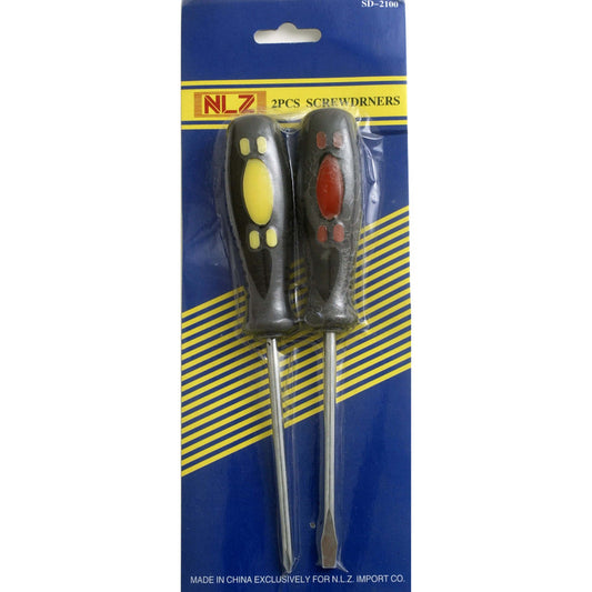 2pc 6x100mm Cr-V Screwdrivers