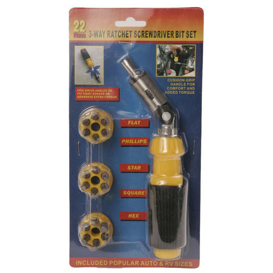 3-Way Ratchet Screwdriver Set